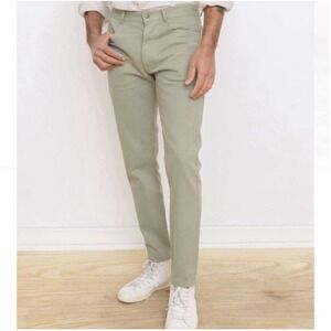 Alex Crane Cham Pants Mens 30 Moss Green Cotton Twill Straight Leg NWT